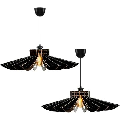 Wellhome - Covadonga - Noir - 52 cm - Ceiling Lamp - Publicité Wellhome - Covadonga - Noir - 52 cm - Ceiling Lamp - Publicité