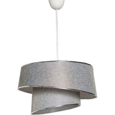 Lampadario WELLHOME - Struttura in Metallo e Paralume in Tessuto - Ø32cm - 70cm H Lampadario WELLHOME - Struttura in Metallo e Paralume in Tessuto - Ø32cm - 70cm H