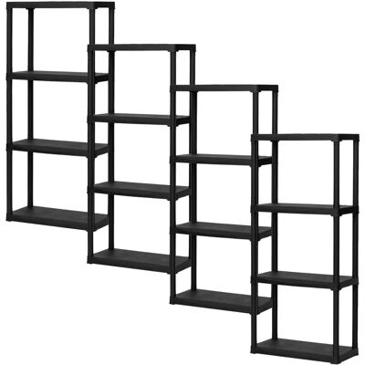 ARTPLAST Ensemble de 4 Étagères Noires - Étagères Modulaires - Publicité ARTPLAST Ensemble de 4 Étagères Noires - Étagères Modulaires - Publicité