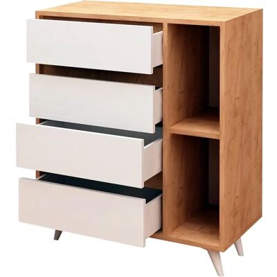 WELLHOME - Mueble Roble Blanco - Roble Blanco - cabinet WELLHOME - Mueble Roble Blanco - Roble Blanco - cabinet