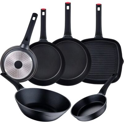 Set di Pentole San Ignacio Energy Pro - 4 Padelle, Wok e Griglia Set di Pentole San Ignacio Energy Pro - 4 Padelle, Wok e Griglia