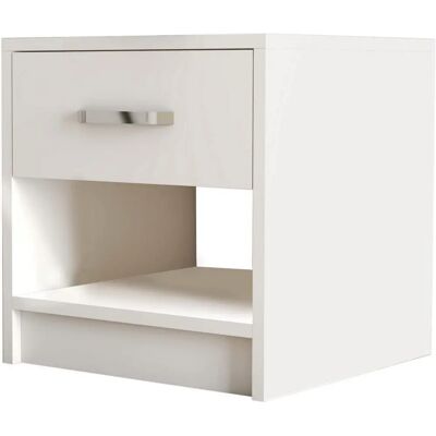 Table de nuit WELLHOME Niger - 52x46,8x45 cm - Blanc Table de nuit WELLHOME Niger - 52x46,8x45 cm - Blanc