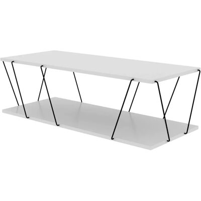 WELLHOME Modell 120x30x50 cm - Soffbord - VitSvart WELLHOME Modell 120x30x50 cm - Soffbord - VitSvart