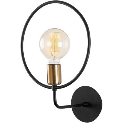 WELLHOME Applique Nero in Metallo - Illuminazione da Parete - Uso interno WELLHOME Applique Nero in Metallo - Illuminazione da Parete - Uso interno