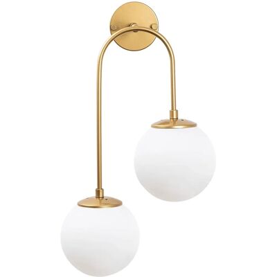 WELLHOME Applique in Metallo Oro - Con Schermo in Vetro - Classico Industriale WELLHOME Applique in Metallo Oro - Con Schermo in Vetro - Classico Industriale