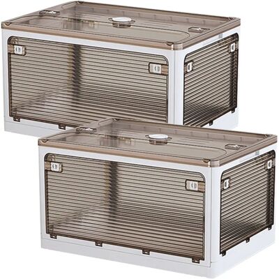 Joybos Set de 2 storage boxes - White - 80L - Plastic Joybos Set de 2 storage boxes - White - 80L - Plastic