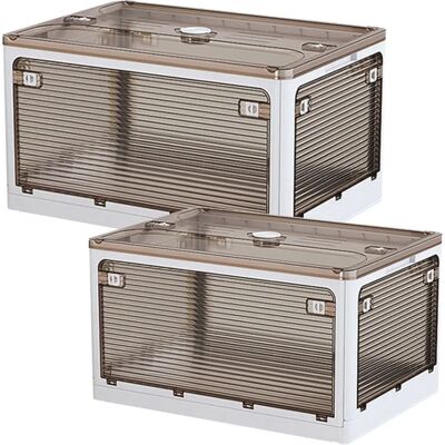 Joybos White Storage Boxes Set 68L Stackable Durable Joybos White Storage Boxes Set 68L Stackable Durable