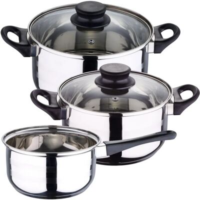 Ensemble de Casseroles Wellhome en Acier Inoxydable 5 Pièces - Ensemble de Cuisine Ensemble de Casseroles Wellhome en Acier Inoxydable 5 Pièces - Ensemble de Cuisine