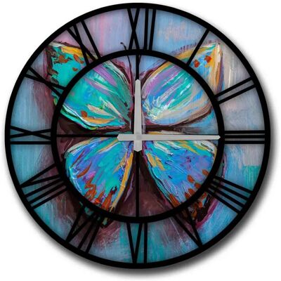 Orologio Decorativo MDF Wellhome Stile Farfalla Orologio Decorativo MDF Wellhome Stile Farfalla
