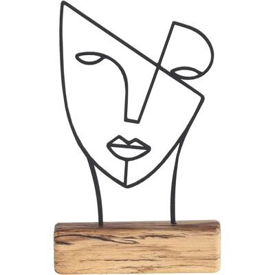 Wellhome Gesicht Metall Skulptur - Dekor - 17x30x3.5 cm Wellhome Gesicht Metall Skulptur - Dekor - 17x30x3.5 cm