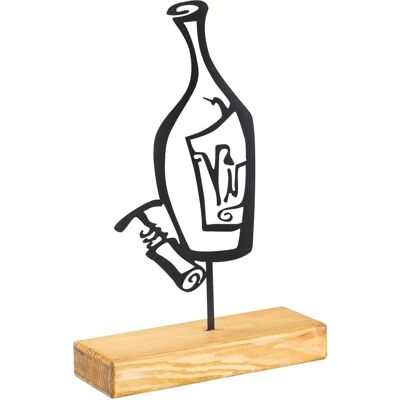 Wellhome Oggetto decorativo bottiglia di vino - Nero Wellhome Oggetto decorativo bottiglia di vino - Nero