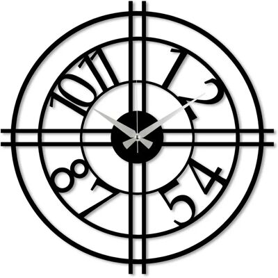 Wellhome Modello: Orologio da Parete in Metallo Stile 'Croce' 49x49cm - Orologio Wellhome Modello: Orologio da Parete in Metallo Stile 'Croce' 49x49cm - Orologio