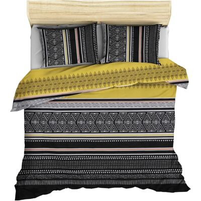 Wellhome Modello - Set di Biancheria da Letto - Giallo Nero Grigio Wellhome Modello - Set di Biancheria da Letto - Giallo Nero Grigio