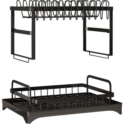 Joybos Asciugato in acciaio inossidabile a doppio livello - Organizzatore cucina Joybos Asciugato in acciaio inossidabile a doppio livello - Organizzatore cucina