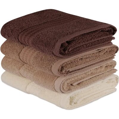 Wellhome Modell - Handtücher - Creme, Beige, Braun - Handtuchset Wellhome Modell - Handtücher - Creme, Beige, Braun - Handtuchset