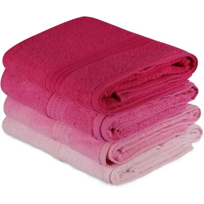 Set di Asciugamani Bagno Wellhome - 4 Pezzi - Cotone - 70x140 cm Set di Asciugamani Bagno Wellhome - 4 Pezzi - Cotone - 70x140 cm