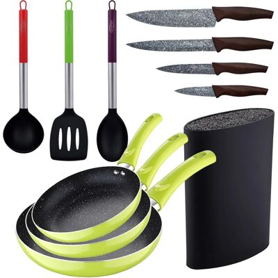 Set de 3 Poêles Antiadhésives San Ignacio - 20/24/28cm Set de 3 Poêles Antiadhésives San Ignacio - 20/24/28cm