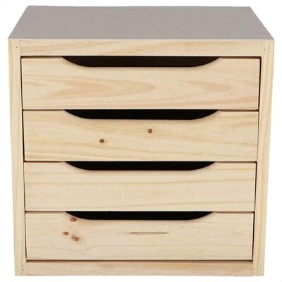 Cajonera Wellhome 4 Cajones Sin Barniz - Muebles & Decoración Cajonera Wellhome 4 Cajones Sin Barniz - Muebles & Decoración