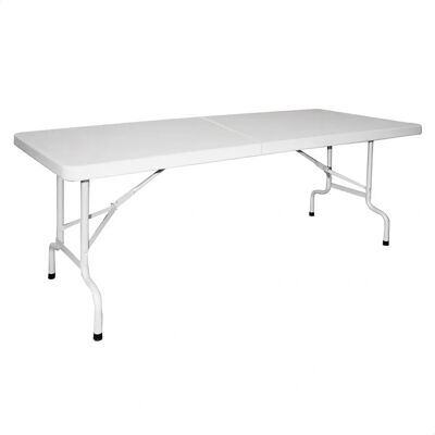 Mesa Plegable Portátil Wellhome - 180cm x 75cm - Blanco Mesa Plegable Portátil Wellhome - 180cm x 75cm - Blanco