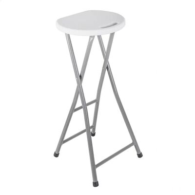 Tabouret de Bar Haut en Métal Wellhome - 31,5x28x70 cm - Blanc & Gris - Publicité Tabouret de Bar Haut en Métal Wellhome - 31,5x28x70 cm - Blanc & Gris - Publicité