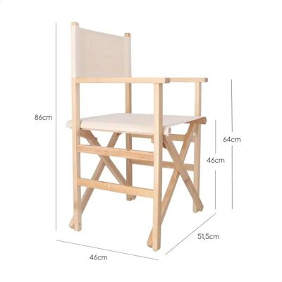 Silla de oficina Sunset de Wellhome - Haya, Lona cruda, 51x46x86 cm Silla de oficina Sunset de Wellhome - Haya, Lona cruda, 51x46x86 cm