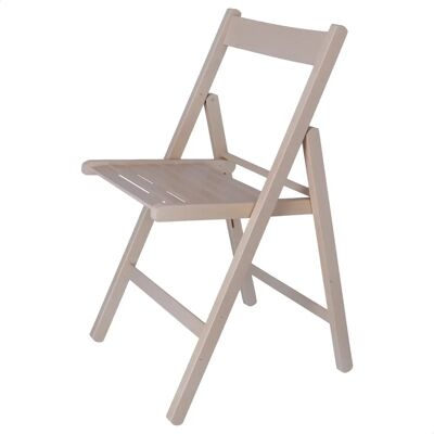 Wellhome Chaise Pliante - Bois de Hêtre Blanc - 43x47x79 cm - Publicité Wellhome Chaise Pliante - Bois de Hêtre Blanc - 43x47x79 cm - Publicité