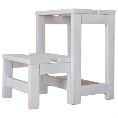 WELLHOME Dwumetrowa drabina, z drewna bukowego, biały, 32x23x40 cm - Drabina WELLHOME Dwumetrowa drabina, z drewna bukowego, biały, 32x23x40 cm - Drabina