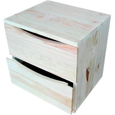 Wellhome Modelo - Mueble modular con 2 cajones - 36x30x36cm Wellhome Modelo - Mueble modular con 2 cajones - 36x30x36cm