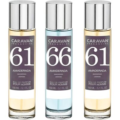 Caravan No66 No61 Perfume Set - 3x 150ml Caravan No66 No61 Perfume Set - 3x 150ml