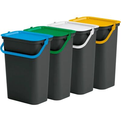 Wellhome Tontarelli Set 4 Waste Bins - Multicolor Wellhome Tontarelli Set 4 Waste Bins - Multicolor