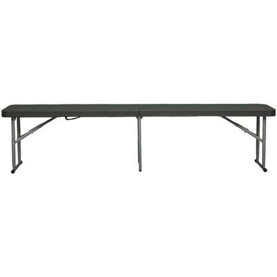 Wellhome Schwarzes Rattan-Finish Klappbank 183x30x43 cm Wellhome Schwarzes Rattan-Finish Klappbank 183x30x43 cm