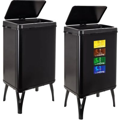 Poubelle Intelligente WELLHOME - 40L - Noir - Capteur & Manuel Poubelle Intelligente WELLHOME - 40L - Noir - Capteur & Manuel