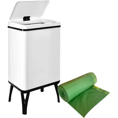 Wellhome - Intelligenter Mülleimer 40L - Sensor & Manuell - Weiß Wellhome - Intelligenter Mülleimer 40L - Sensor & Manuell - Weiß