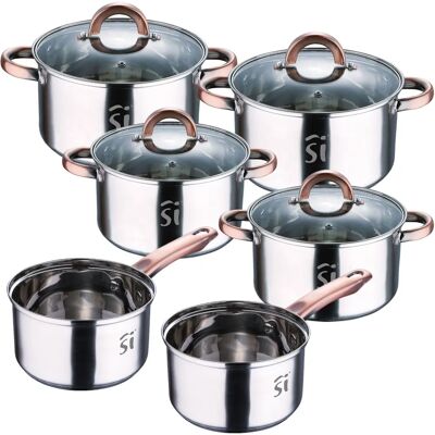 Set de Cuisine en Acier Inoxydable San Ignacio - 10 Pièces Set de Cuisine en Acier Inoxydable San Ignacio - 10 Pièces