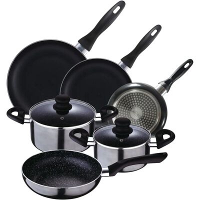 Ensemble de Casseroles San Ignacio 16/20/24cm Navy Black - Ensemble de Casseroles Ensemble de Casseroles San Ignacio 16/20/24cm Navy Black - Ensemble de Casseroles