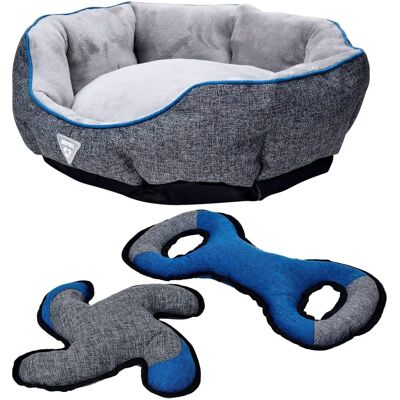 Wellhome Lit de chien avec 2 jouets Wellhome Lit de chien avec 2 jouets