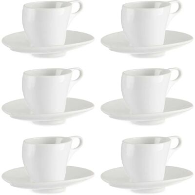San Ignacio Juego de 6 Tazas y Platillos de Porcelana - Diseño Moderno San Ignacio Juego de 6 Tazas y Platillos de Porcelana - Diseño Moderno