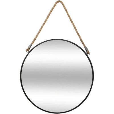 WELLHOME Rund metallspiegel - 55cm diameter - Stål och glas WELLHOME Rund metallspiegel - 55cm diameter - Stål och glas