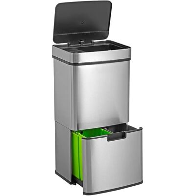 Wellhome Well Home Poubelle de Recyclage en Acier Inoxydable 67L - Poubelle - Publicité Wellhome Well Home Poubelle de Recyclage en Acier Inoxydable 67L - Poubelle - Publicité