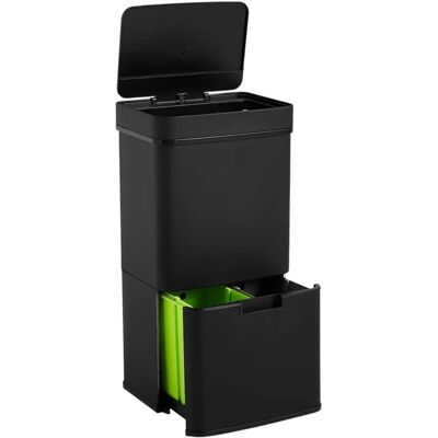 Poubelle de recyclage Wellhome 62L à 2 compartiments - Publicité Poubelle de recyclage Wellhome 62L à 2 compartiments - Publicité
