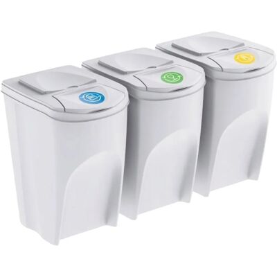 Wellhome 3 Recycling Bins - Trash Bin Set Wellhome 3 Recycling Bins - Trash Bin Set