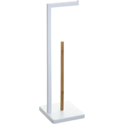 Wellhome - Porte papier toilette en bambou blanc - Accessoire de salle de bain Wellhome - Porte papier toilette en bambou blanc - Accessoire de salle de bain