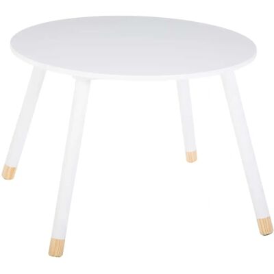 Biały Stół Dziecięcy Wellhome - Wytrzymały, Przyjazny dla dzieci, 60x60cm Biały Stół Dziecięcy Wellhome - Wytrzymały, Przyjazny dla dzieci, 60x60cm