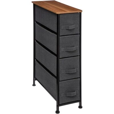 Wellhome - Rangement 4 Tiroirs Gris Foncé Wellhome - Rangement 4 Tiroirs Gris Foncé