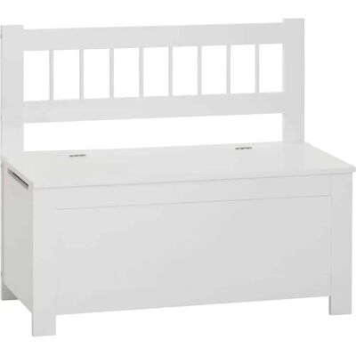Wellhome Weißer Holzaufbewahrungsbank für Kinder - 74,5x34x64cm Wellhome Weißer Holzaufbewahrungsbank für Kinder - 74,5x34x64cm