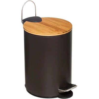 Well Home - Poubelle à Pedale 3L avec Couvercle en Bambou Well Home - Poubelle à Pedale 3L avec Couvercle en Bambou