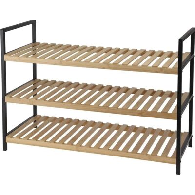 Zapatero de Bambú WELLHOME - 2 Estantes - 70x30x48.5cm - Organizador de Zapatos Zapatero de Bambú WELLHOME - 2 Estantes - 70x30x48.5cm - Organizador de Zapatos