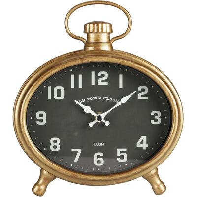 WELLHOME Gold Oval Wall Clock - Easy Install WELLHOME Gold Oval Wall Clock - Easy Install