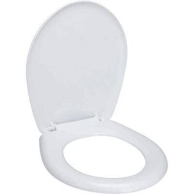 WELLHOME White Polypropylene Toilet Seat - Toilet Seat WELLHOME White Polypropylene Toilet Seat - Toilet Seat