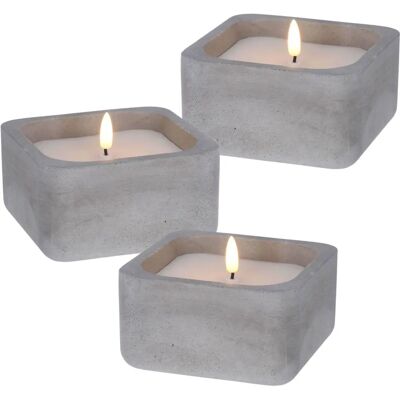 WELL HOME - Bougie LED grise - Élégante & Portable WELL HOME - Bougie LED grise - Élégante & Portable